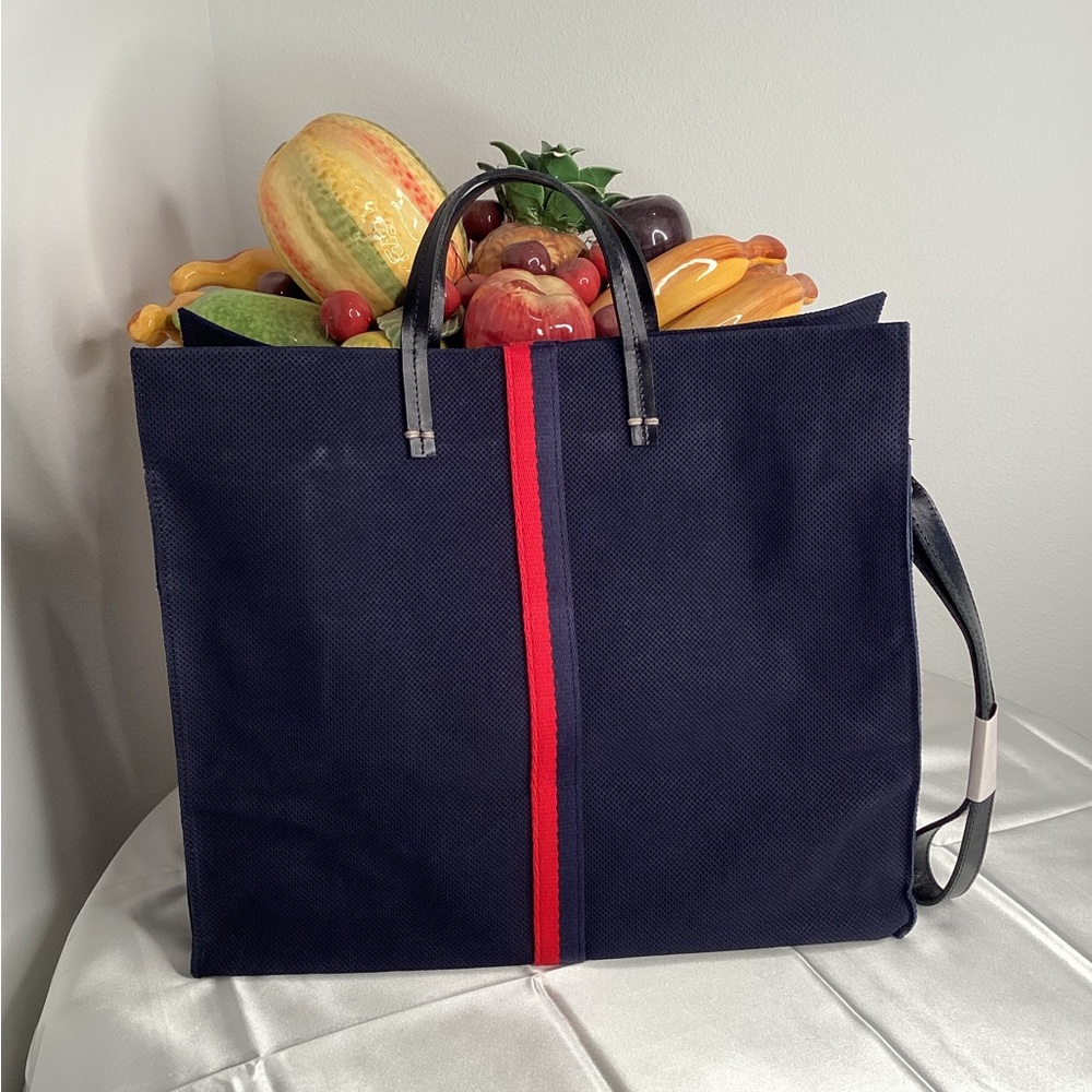 Simple Perforated Suede Tote
CLARE V.